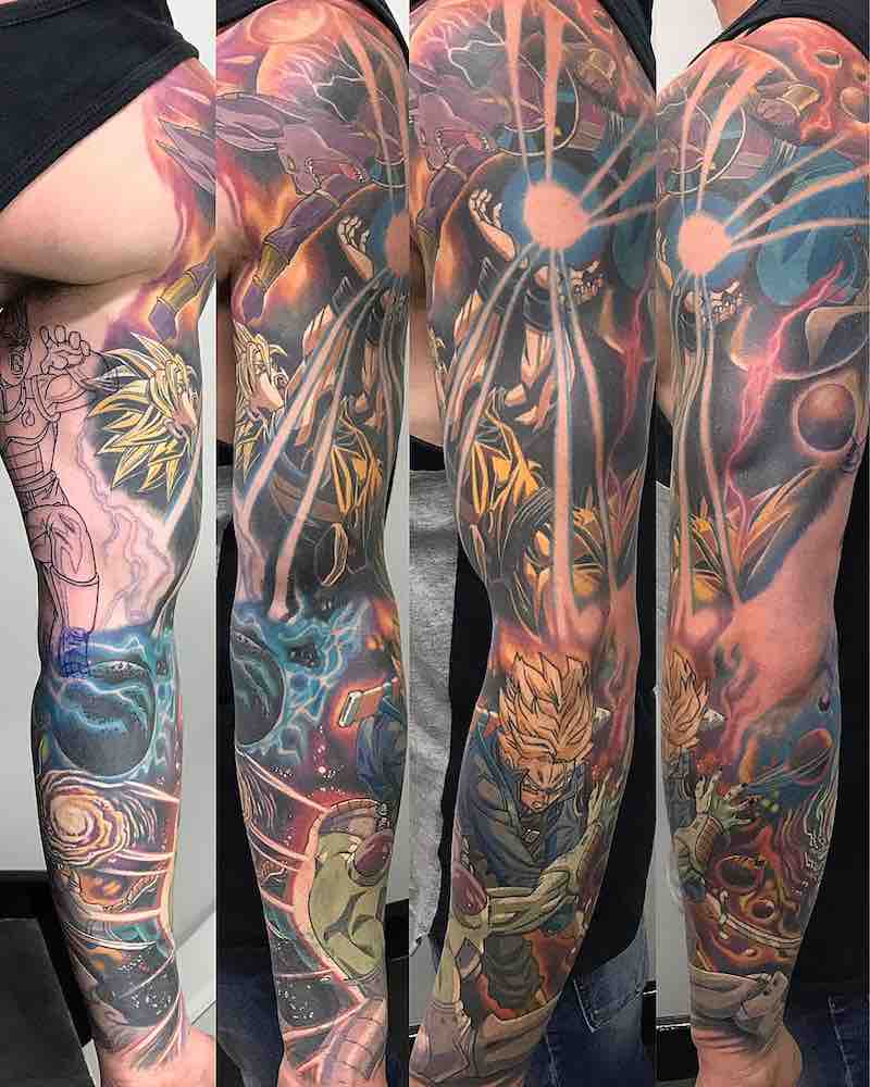Dragon Ball Z Sleeve Tattoo by Ry Tattoomiester