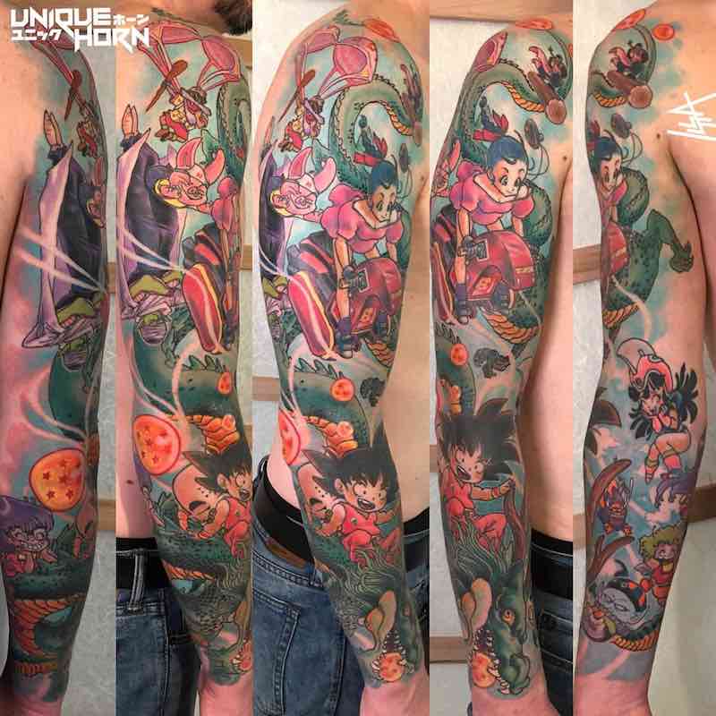 Dragon Ball Z Tattoo Sleeve by Issa Maoihibou