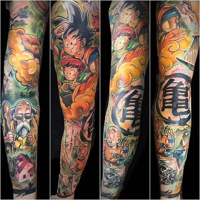 Dragon Ball Z Tattoo Sleeve by Joseph Matisa