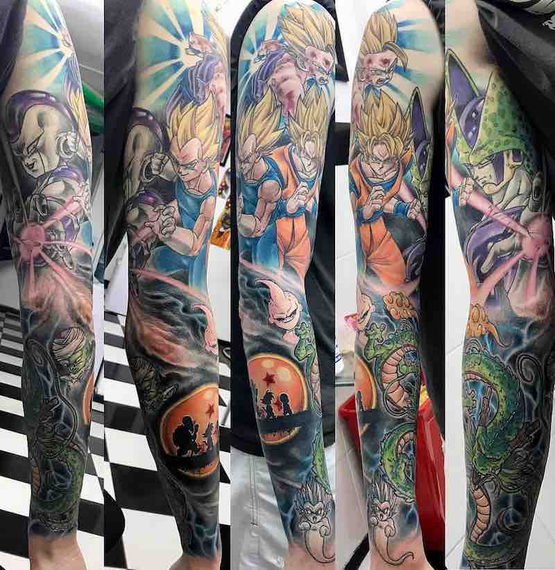 Dragon Ball Z Tattoo Sleeve by Walter Velazquez