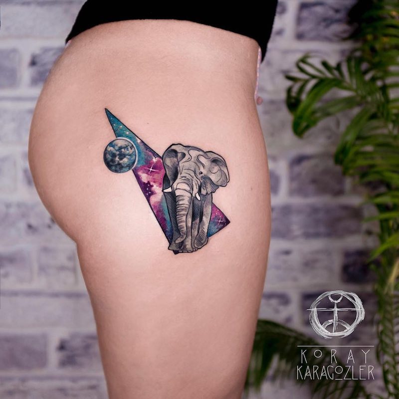 Elephant Tattoo Koray Karagozler