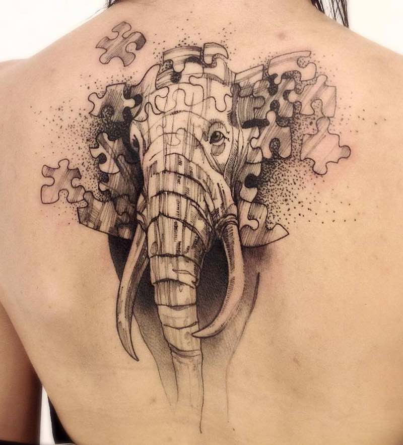 Elephant Tattoo Victor Montaghini