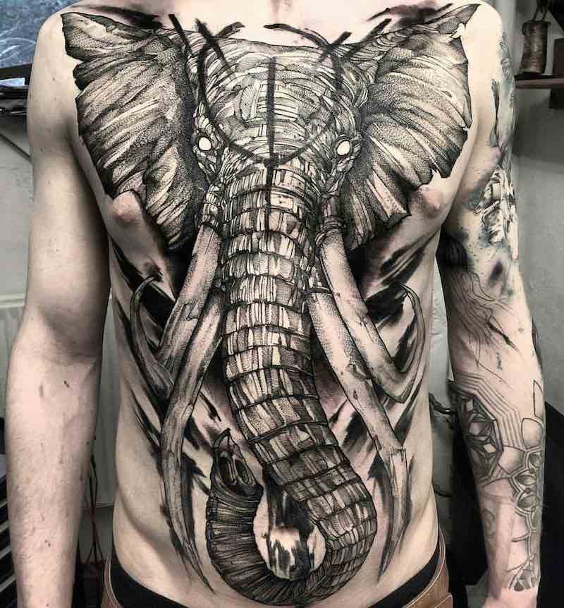 Elephant Tattoo by Fredão Oliveira