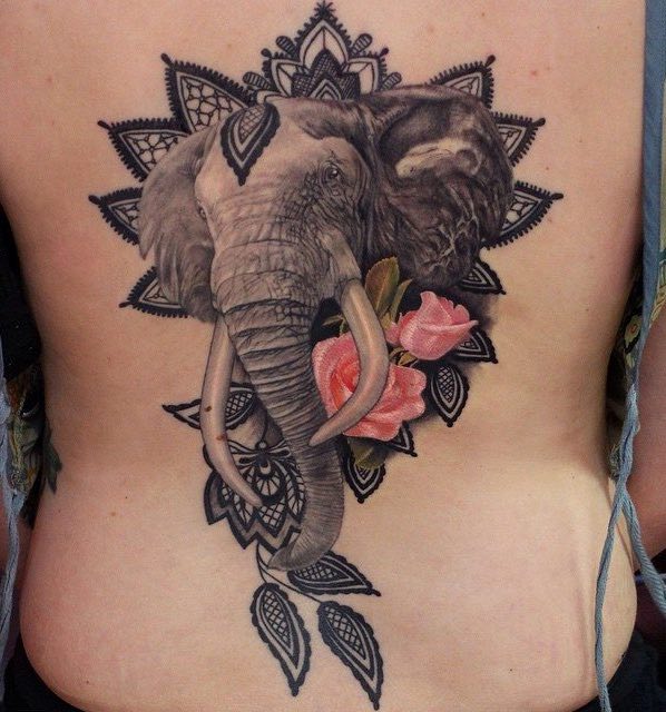 Elephant Tattoo by Jurgis Mikalauskas