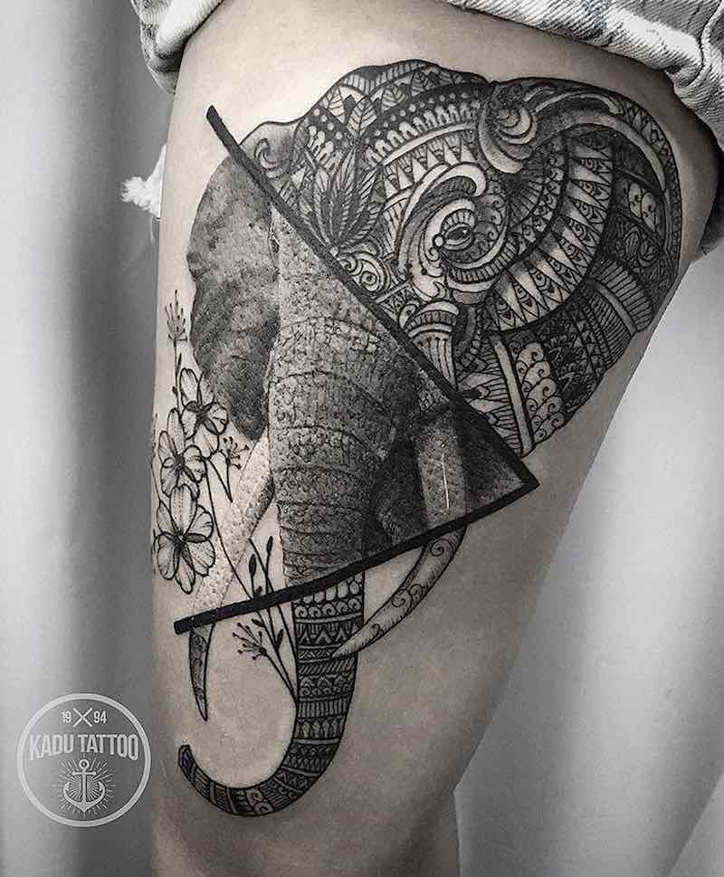 Elephant Tattoo by Kadu Tattoo