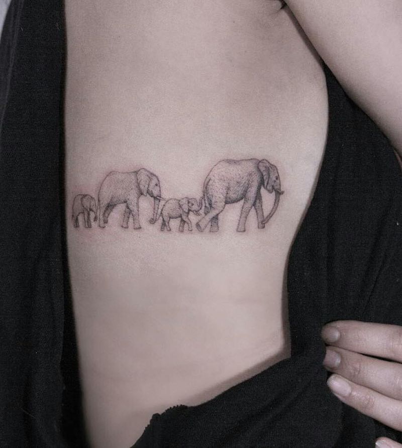 Elephant Tattoo by Lindsay April