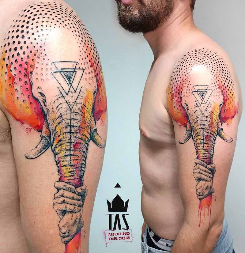 Elephant Tattoo by Rodrigo Tas