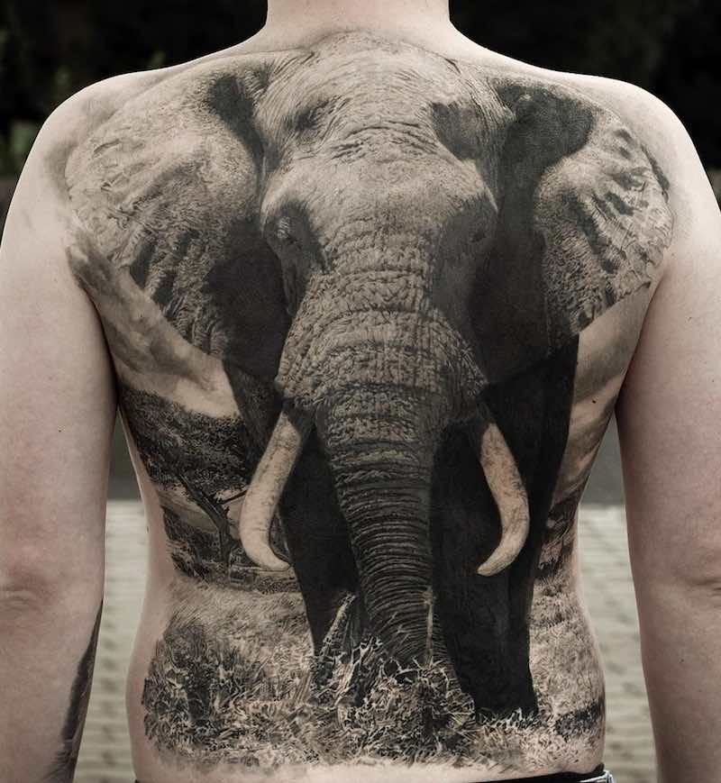 Elephant Tattoo by Stefan