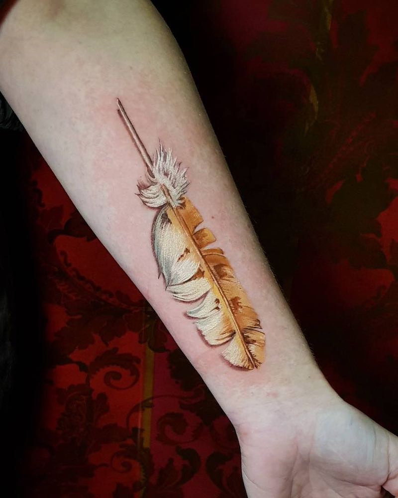 Feather Tattoo by Marek Pawlik
