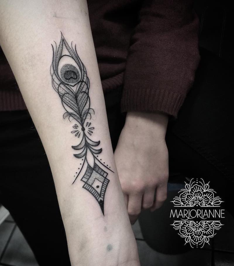 Feather Tattoo by Orianne-Marjorie Heneman
