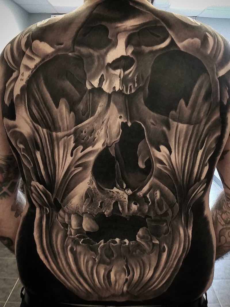 Floral Skull Tattoo by Jacob Sheffield