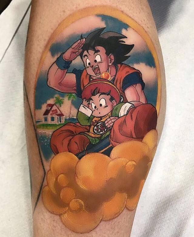 Gohan and Goku Tattoo by Raquel Escudero
