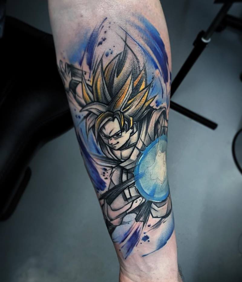 Goku Tattoo by Aleksandra Kozubska