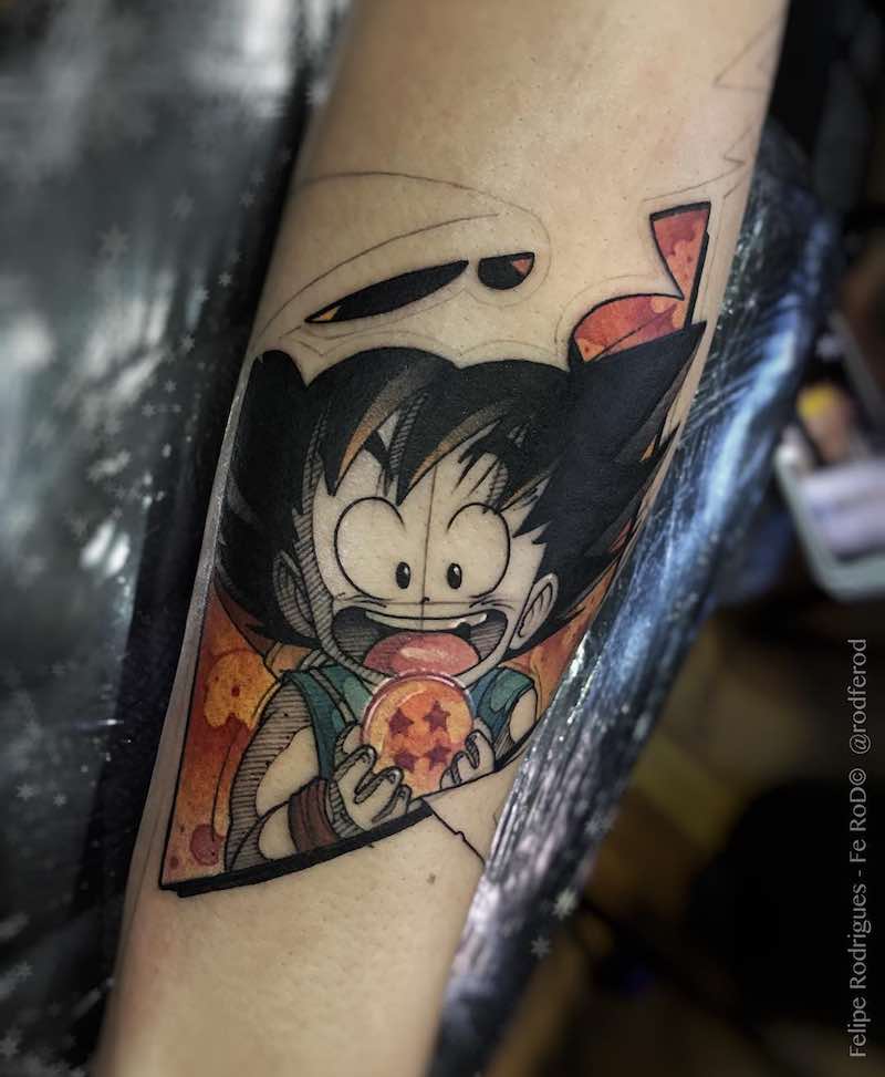 Goku Tattoo by Felipe Rodrigues