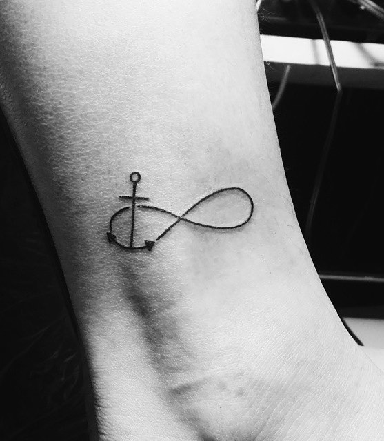 Infinity Anchor Tattoo at Gimmick Tattoo Studio