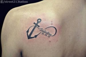 Infinity Anchor Tattoo by 213 Street Tattoo