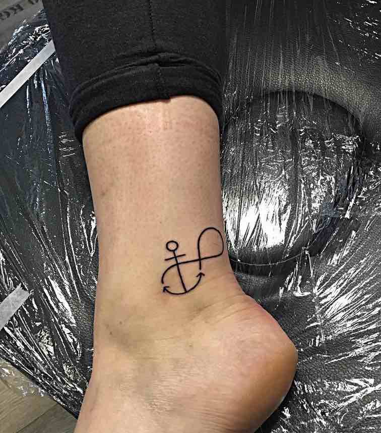 Infinity Anchor Tattoo by Boz Tattoo