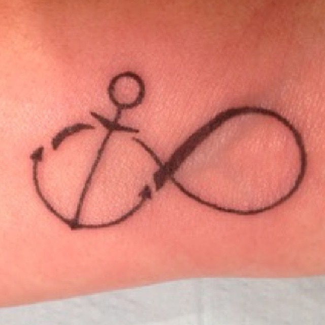 Infinity Anchor Tattoo by Coastline Tattoo