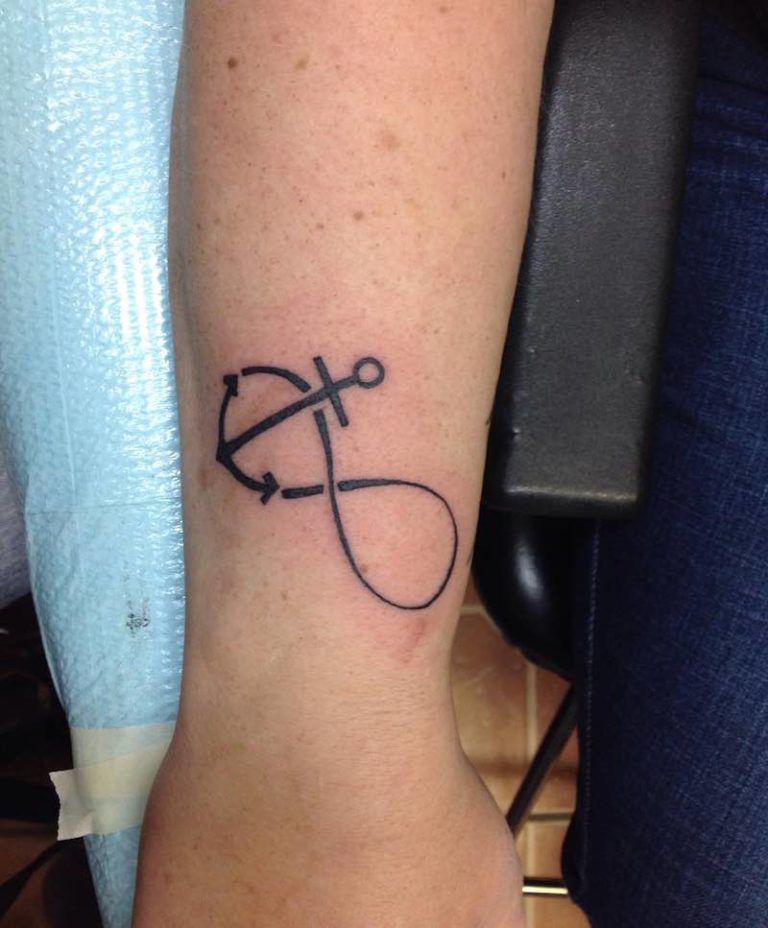 Infinity Anchor Tattoo by Heather Ruin Tattoo Insider