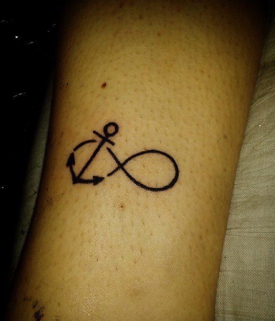 Infinity Anchor Tattoo by Izzy Curran