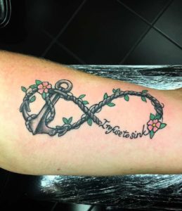 Infinity Anchor Tattoo by Kenny Medford