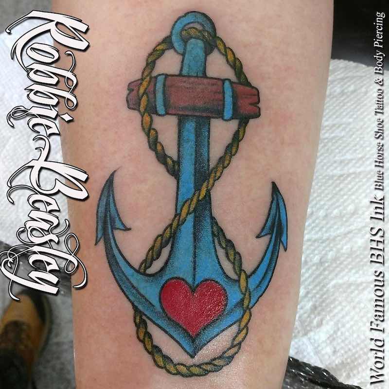 Infinity Anchor Tattoo by Robbie Beasley