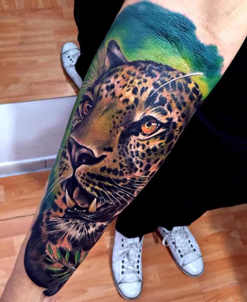 Jaguar Tattoo by Abraham Daza