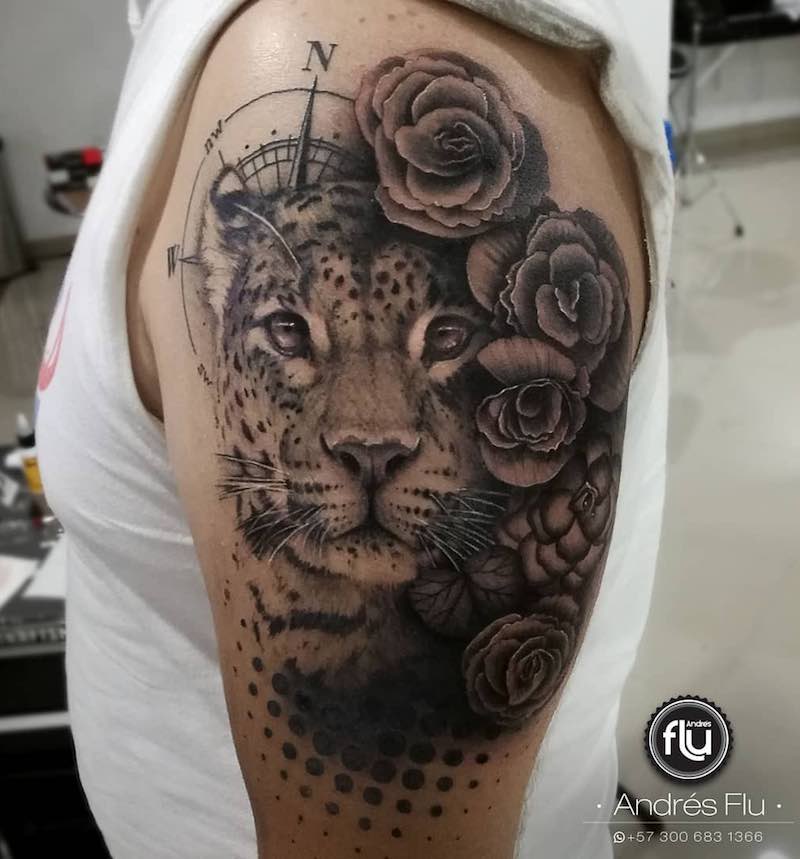 Jaguar Tattoo by Andres Flu