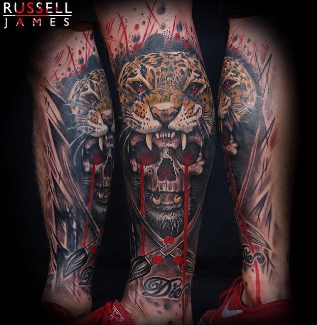 Jaguar Tattoo by Russell James