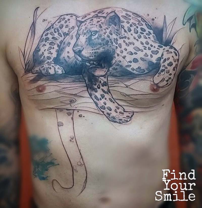 Jaguar Tattoo by Russell Van Schaick