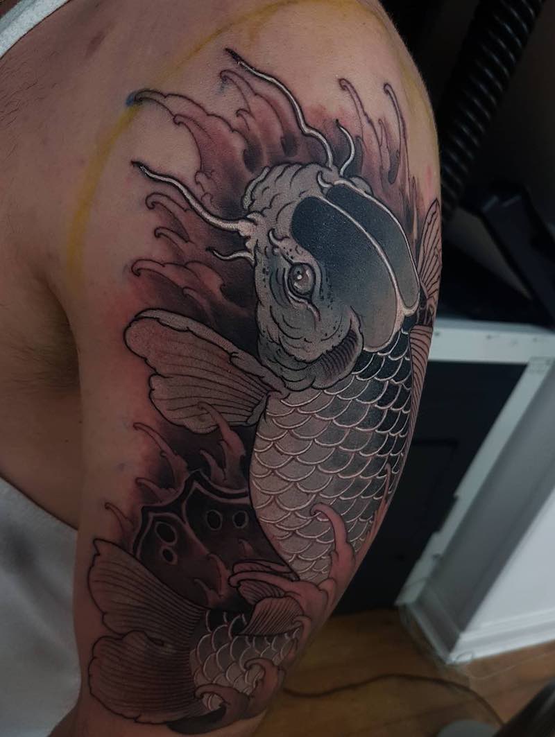 Koi Tattoo by Elliott Wells