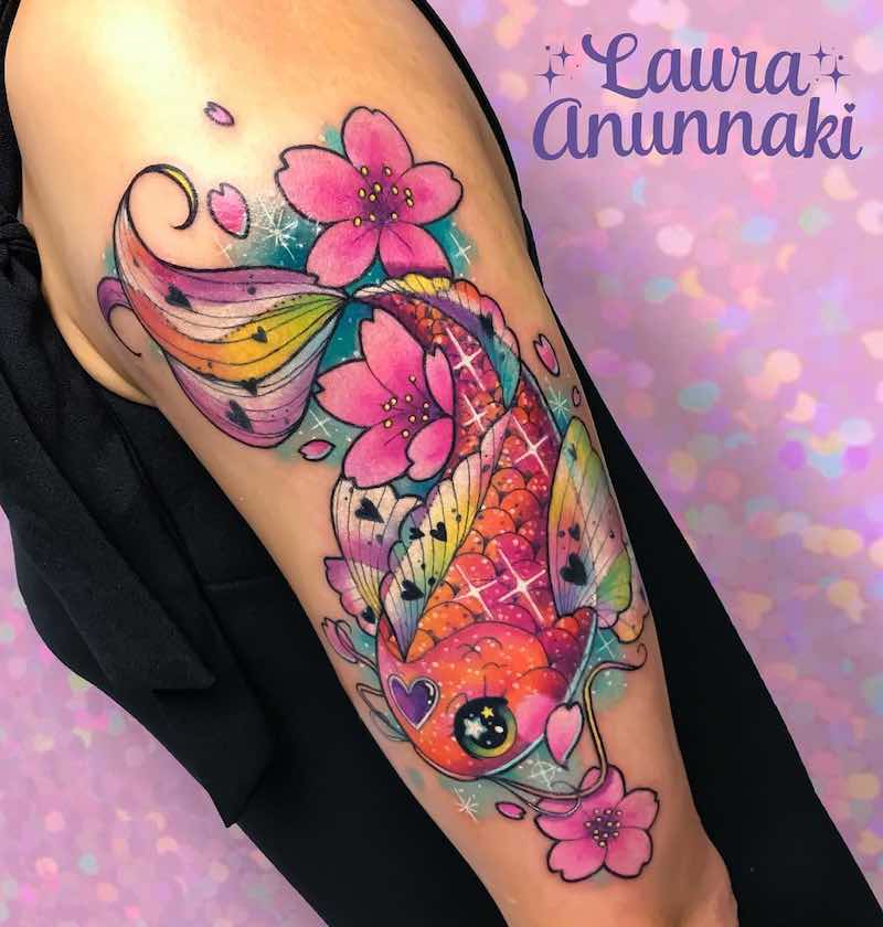 Koi Tattoo by Laura Anunnaki