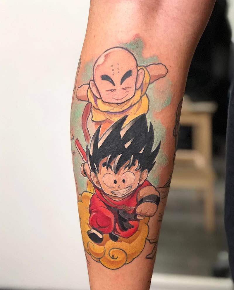 Krillin and Goku Tattoo by Jimm Yimier