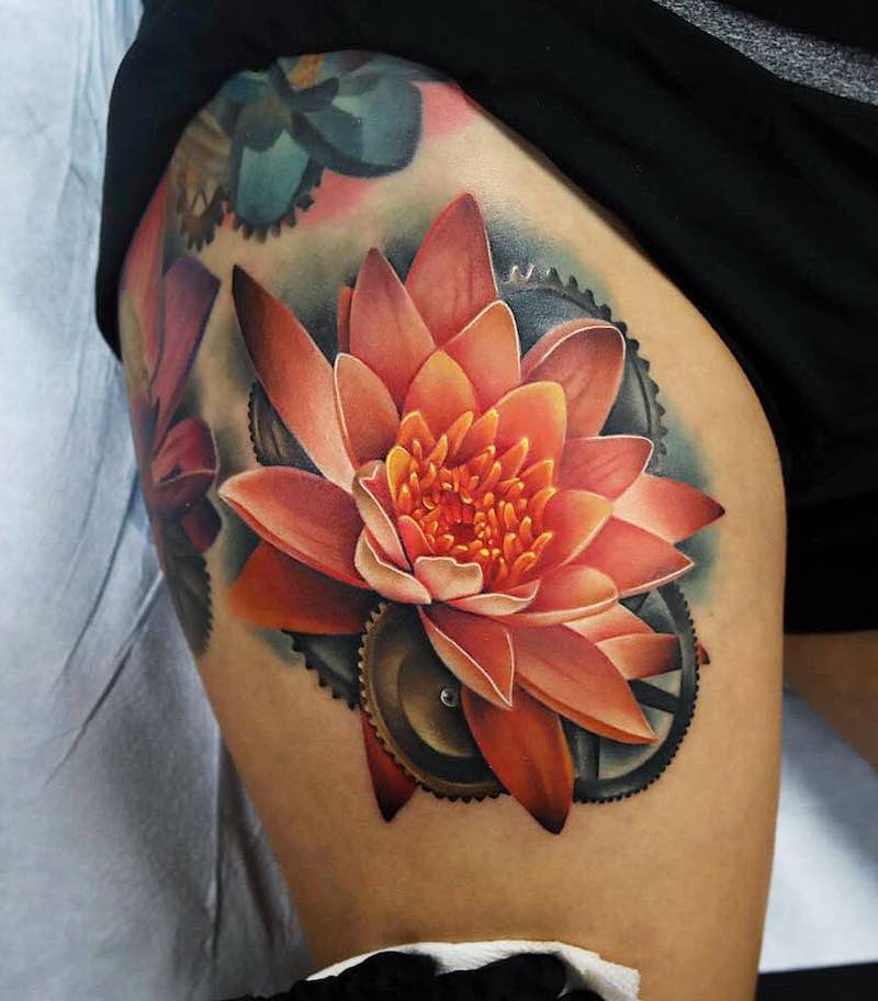 Lotus Tattoo by Andrés Acosta