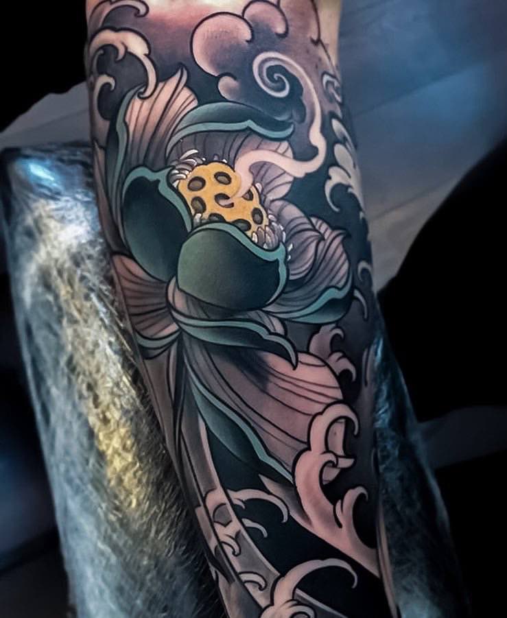 Lotus Tattoo by Christopher Henriksen