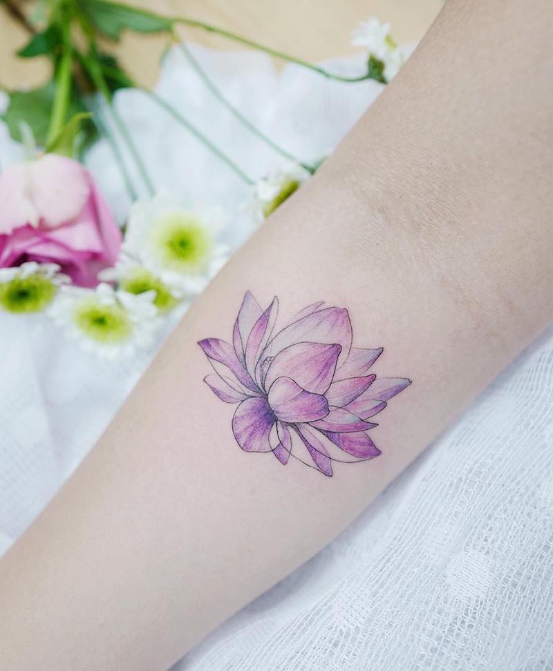 Lotus Tattoo by Tattooist Banul