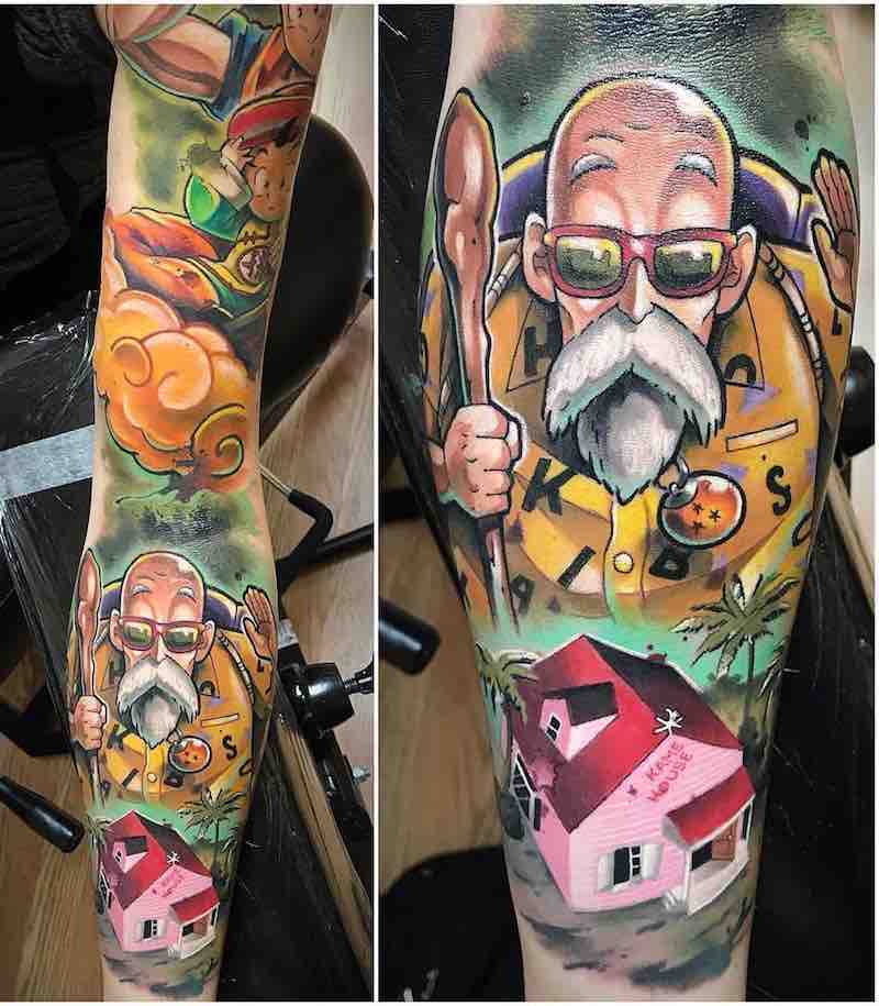Master Roshi Tattoo by Joseph Matisa