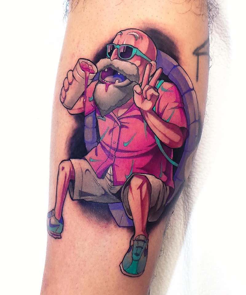 Master Roshi Tattoo by Steven Compton