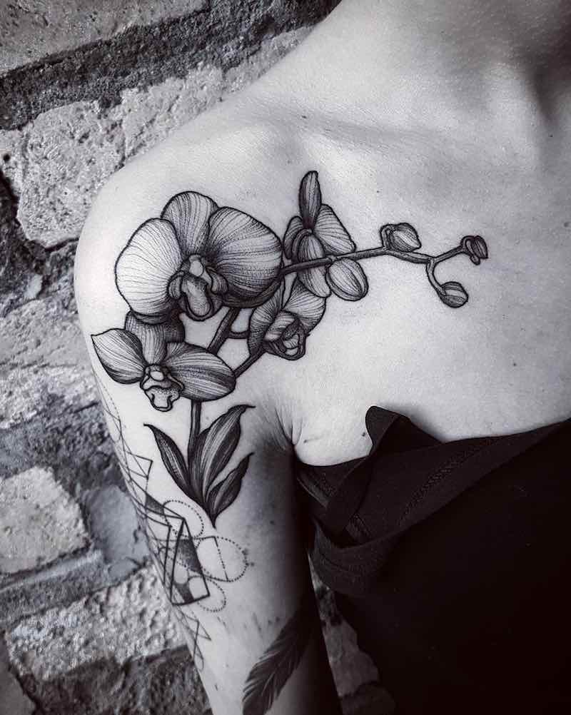 Orchid Tattoo by Felipe Kross