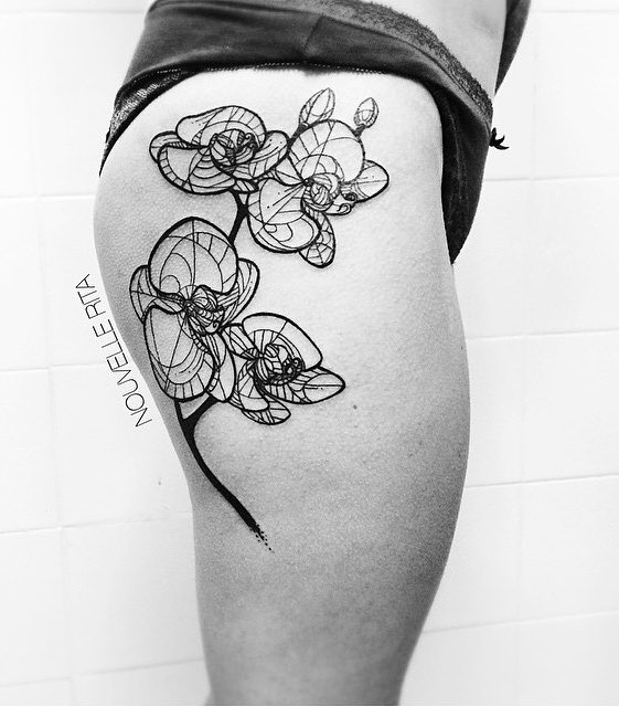 Orchid Tattoo by Nouvelle Rita