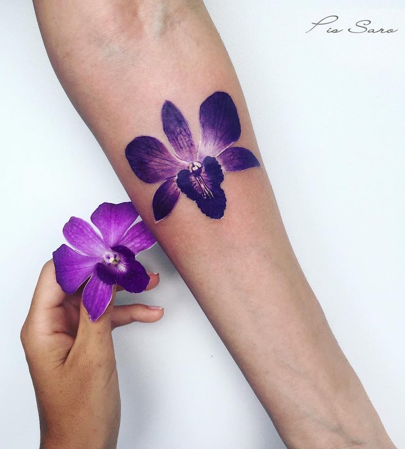 Orchid Tattoo by Pis Saro
