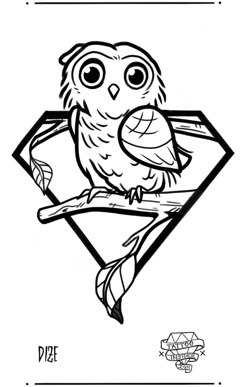 Owl Tattoo Design 1