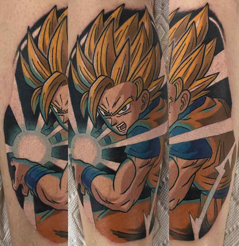 SS Goku Tattoo by Adam Perjatel