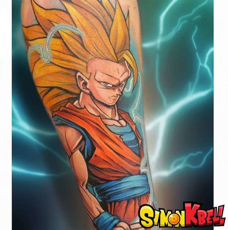 SS Goku Tattoo by Simon K Bell