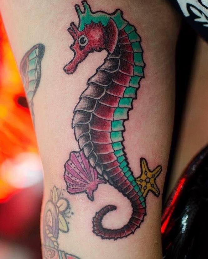 Seahorse Tattoo by Christian Neira