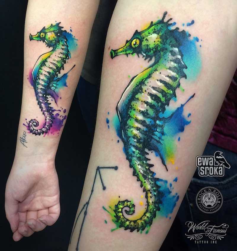 Seahorse Tattoo by Ewa Sroka