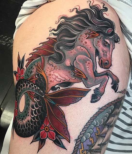 Seahorse Tattoo by Jean Le Roux