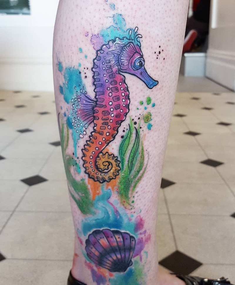 Seahorse Tattoo by Joanne Baker