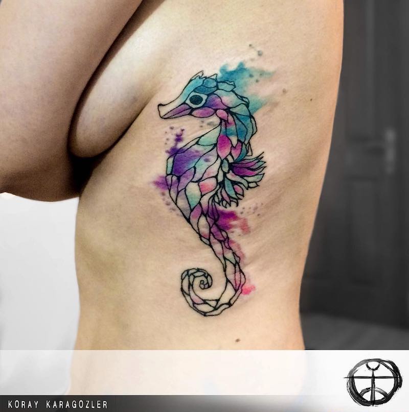 Seahorse Tattoo by Koray Karagozler