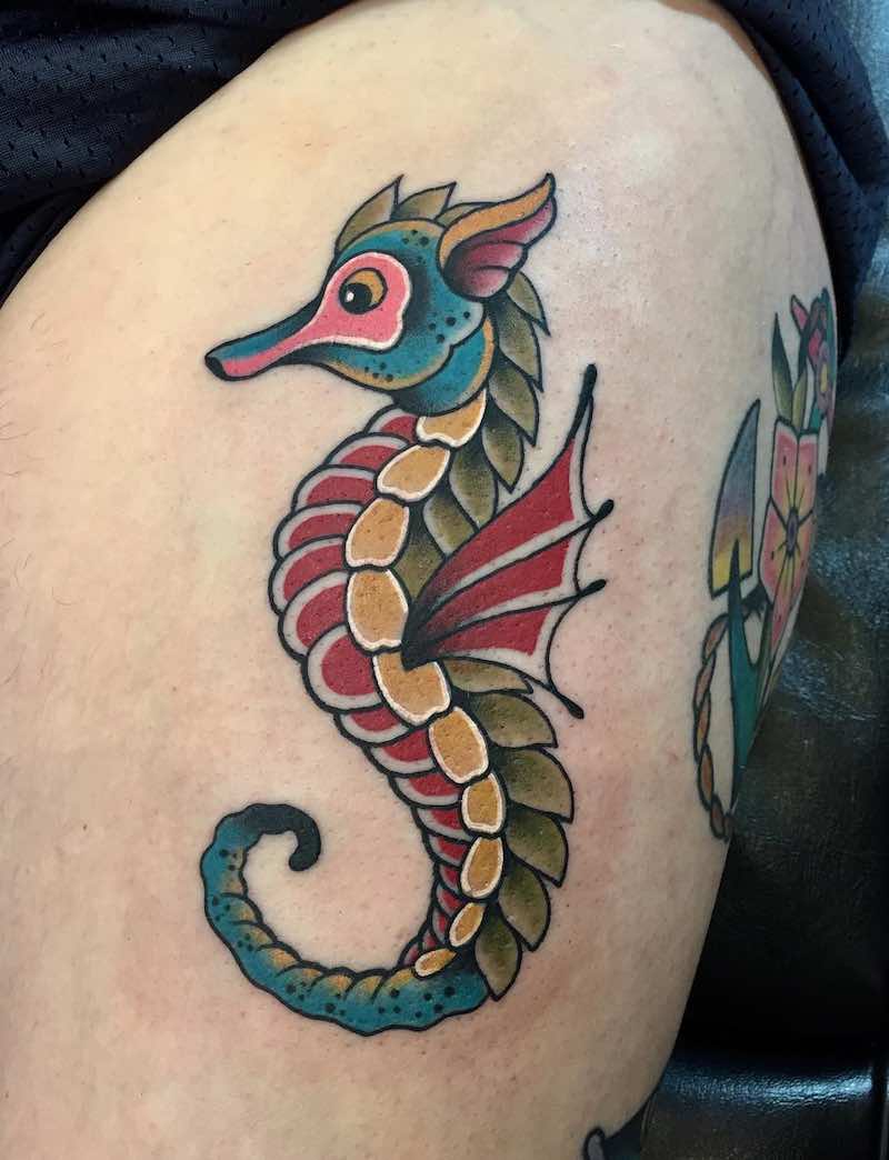 Seahorse Tattoo by Kruseman